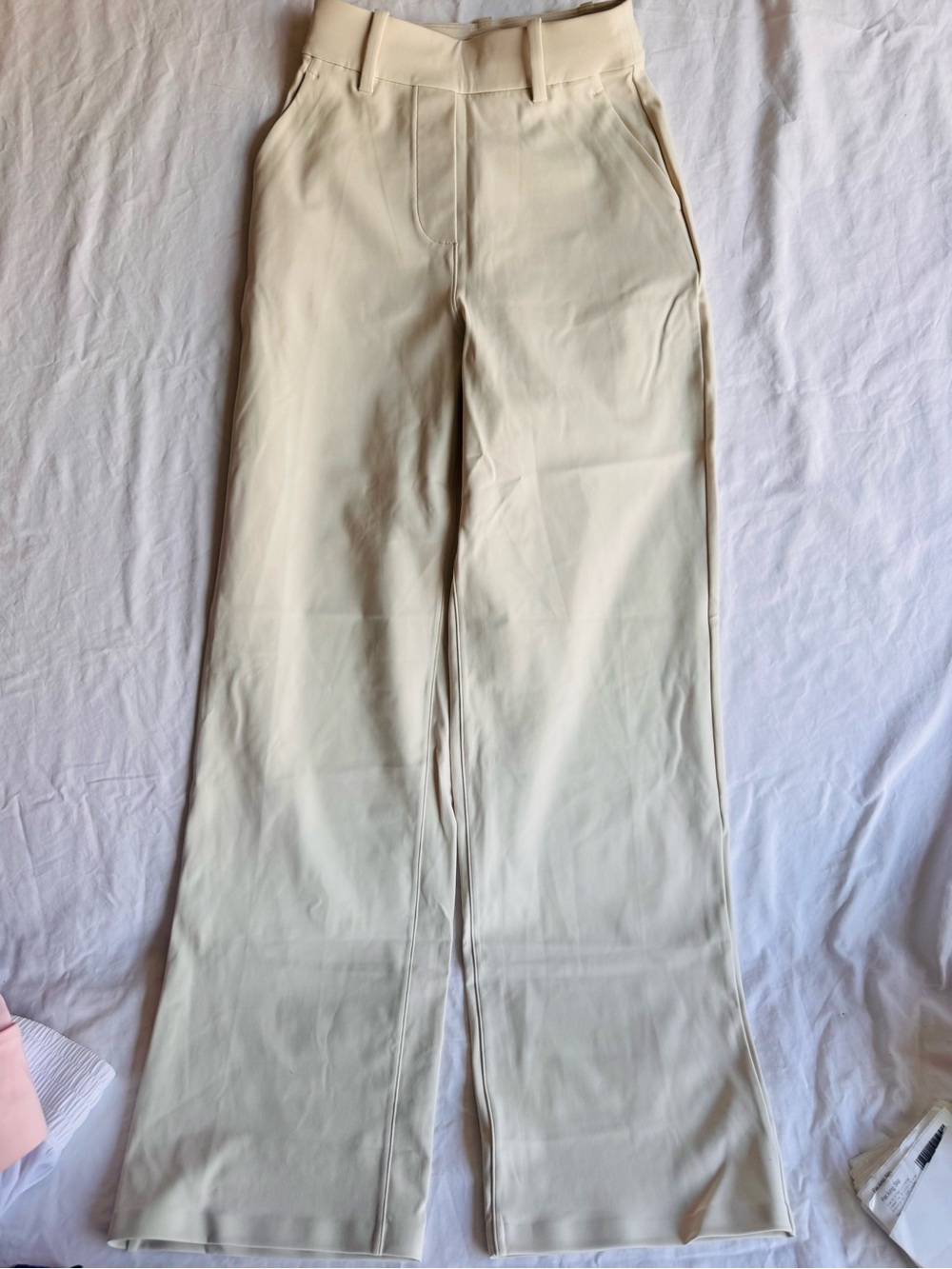 lululemon athletica Cream Wide-Leg Chinos